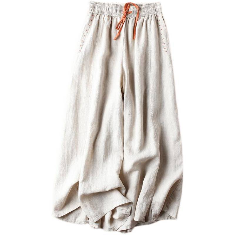 Casual Cotton-Linen Wide-Leg Pants for Women